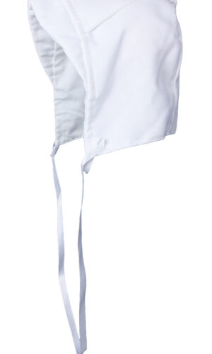 Boys Simple White Poly Rayon Christening Baptism Hat with Wide Top Flap - Little Things Mean a Lot