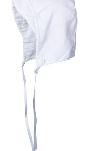 Boys Simple White Poly Rayon Christening Baptism Hat with Wide Top Flap - Little Things Mean a Lot