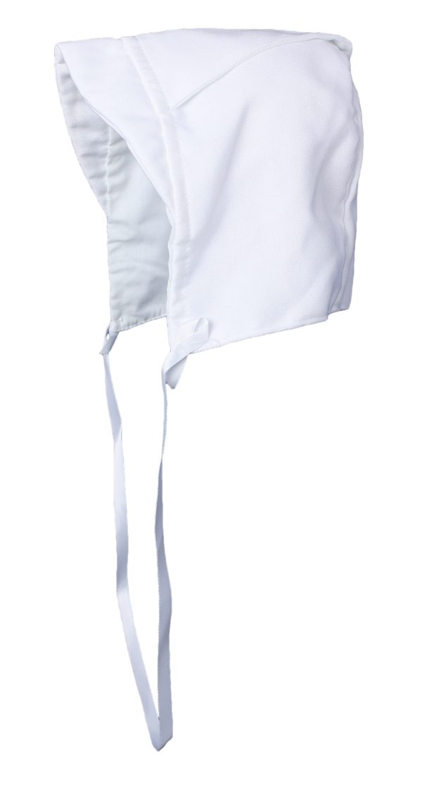 Boys Simple White Poly Rayon Christening Baptism Hat with Wide Top Flap - Little Things Mean a Lot