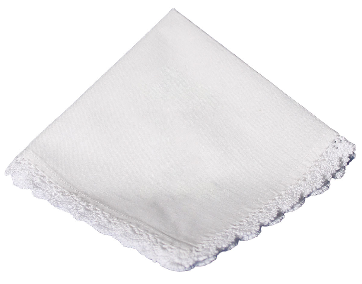 Cotton Christening Hankie Handkerchief Heirloom - Little Things Mean a Lot