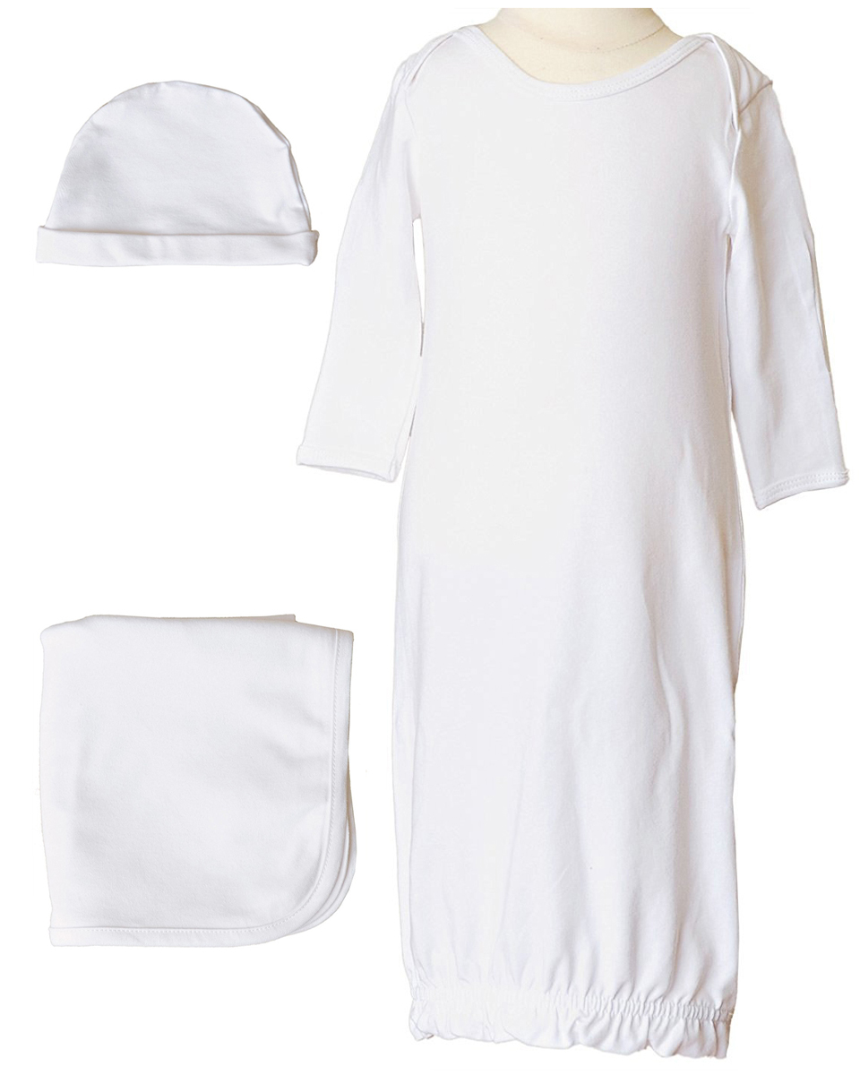 Boys Three-Piece Bamboo Layette Set in Blue or White - Little Things Mean a Lot