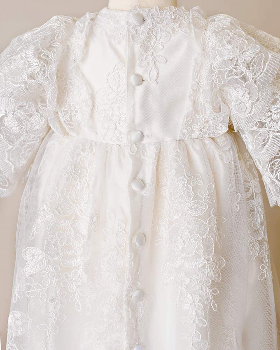  Little Things Mean A Lot 100% Cotton Handmade Girls Christening  Special Occasion Dress with Italian Lace - w/Slip - NB: Clothing, Shoes &  Jewelry