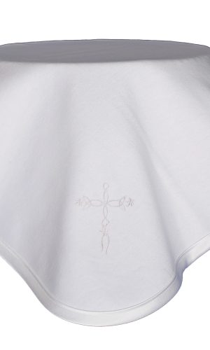 Christening Blanket with Embroidered Cross