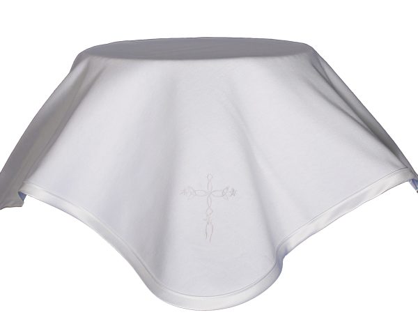 Christening Blanket with Embroidered Cross