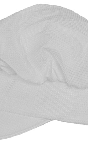 Boys White Captain's Hat with Waffle Pique